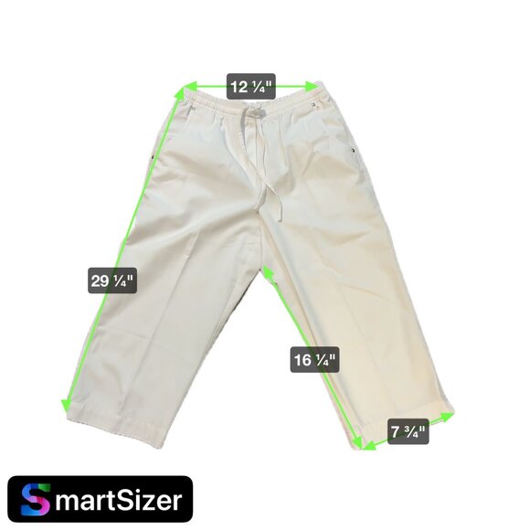 Studio Works Petite White Elastic Waist Cargo Pants Sz 4P - Picture 7 of 7